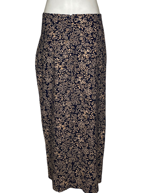 Falda Tesoro Tps Estampado Midi Azul - Talla S