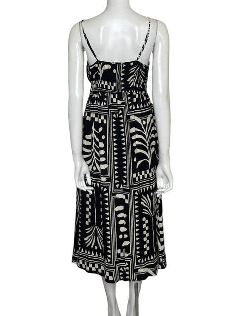 Vestido Tesoro Tps Estampado Tiras Negro - Talla S