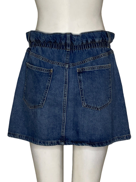 Falda Zara Jeans Midi Azul - Talla 14