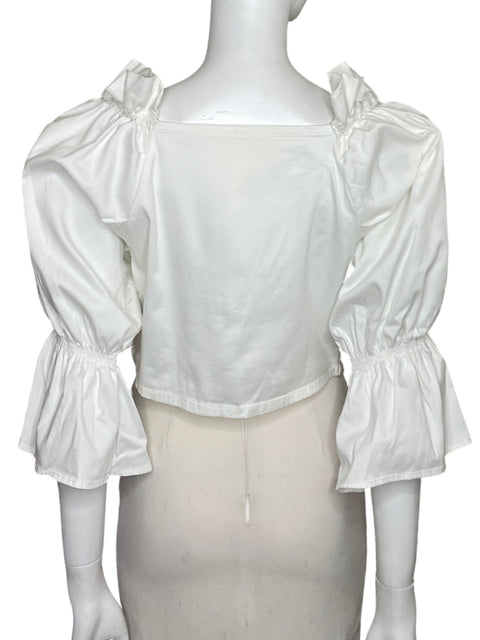 Blusa Vasquez & Garcia Fruncida Blanco - Talla M