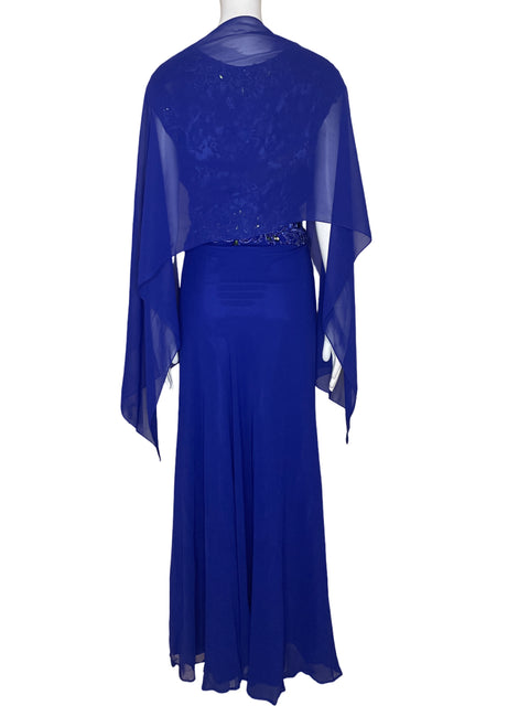 Vestido De Fiesta Bicici & Coty Prederia Chal Suelto Azul - Talla XL