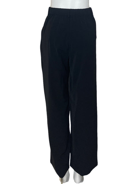 Pantalón Btfbm Recto Wide-leg Pliegue Negro - Talla S