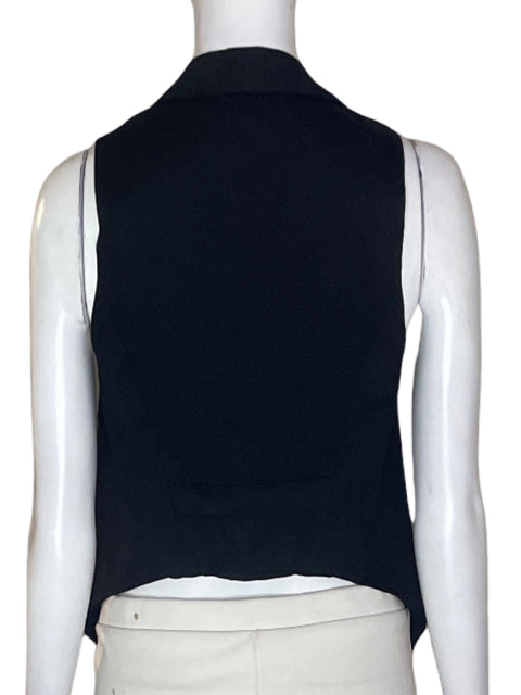 Chaqueta Zara Sin mangas Abierto Negro - Talla S