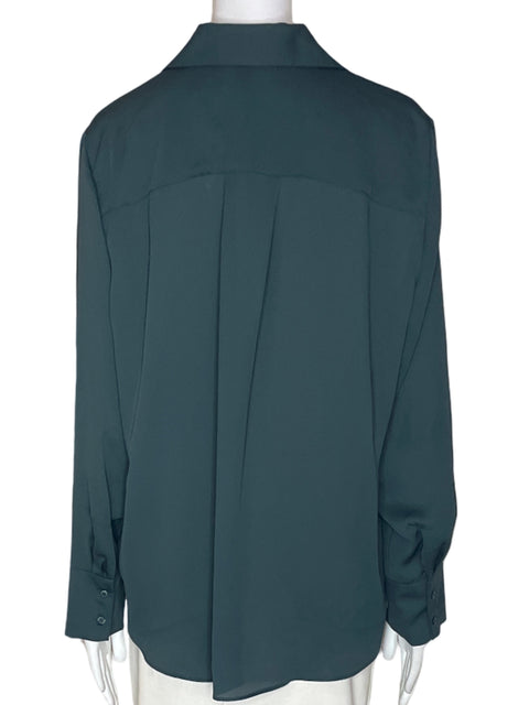 Blusa Tesoro Tps Liso Manga larga Botones Verde - Talla M