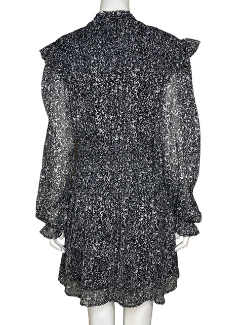 Vestido Via Vai Estampado Floral Negro - Talla L