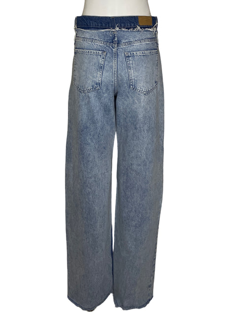 Jean Zara Vaqueros Wild Leg Azul - Talla 34