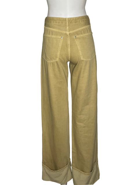 Jean Zara Bota Ancha Beige - Talla 36