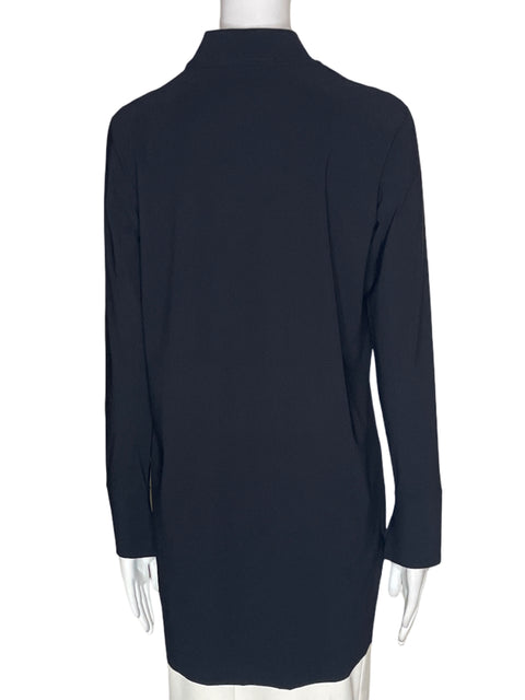 Blusa Chiara Boni Liso Plisado Manga larga Negro - Talla S