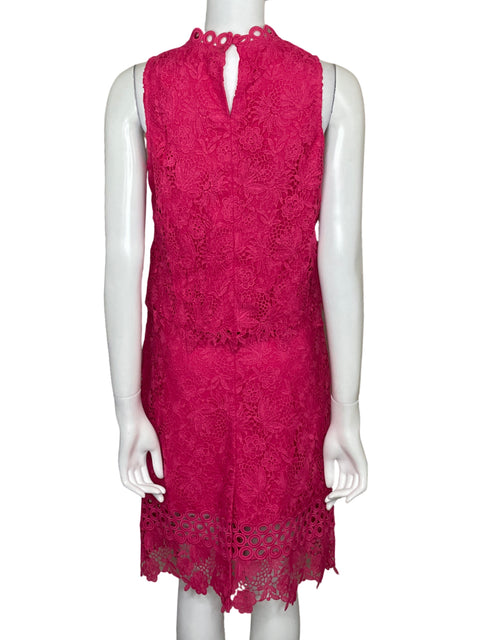 Set Tahari Falda+top Encaje Rosado - Talla 8
