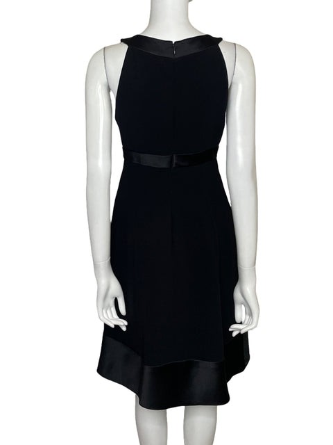 Vestido Tahari Plisado Negro - Talla 6