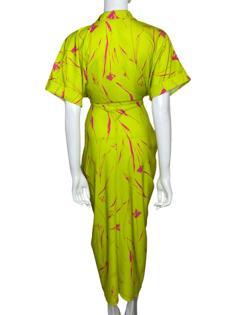 Vestido Ninoska Camisero Drapeado Verde - Talla L