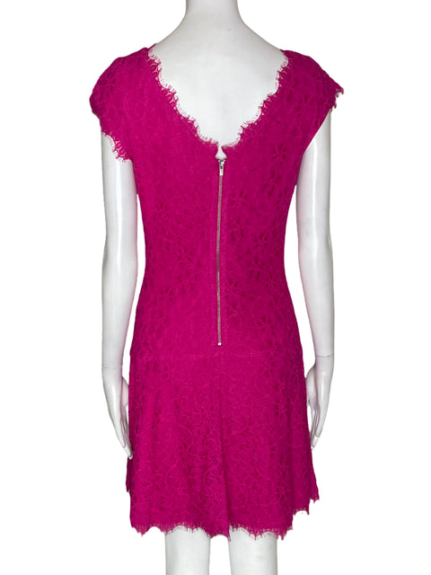 Vestido Diane Von Furstenberg Tejido Sin mangas Suelto Rosado - Talla 4