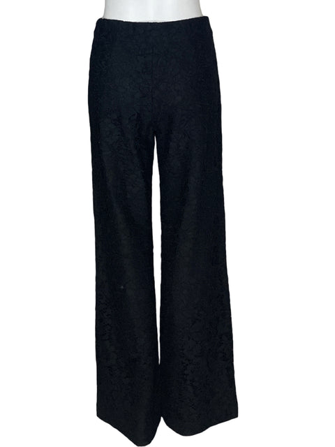 Pantalón Sachin & Babi Tejido Troquelado Wide-leg Negro - Talla 4