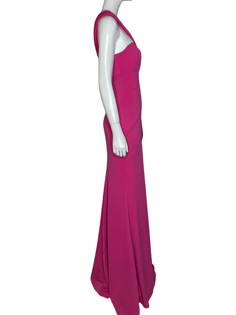 Vestido De Fiesta Jovani Detalles De Pedrería Asimétrico Rosado - Talla 4