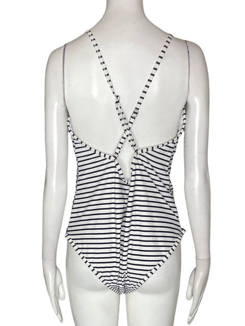 Vestidos De Baño Cupshe Rayas Tiras Enterizo Blanco - Talla XL