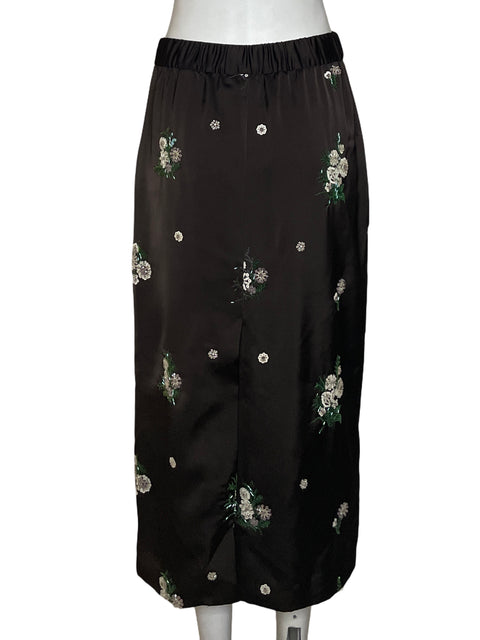 Falda Zara Lentejuelas Midi Marrón - Talla S