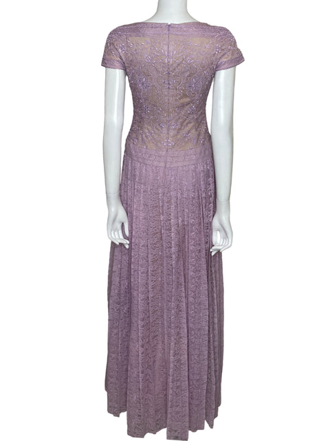 Vestido Tadashi Shoji Encaje Morado - Talla 2