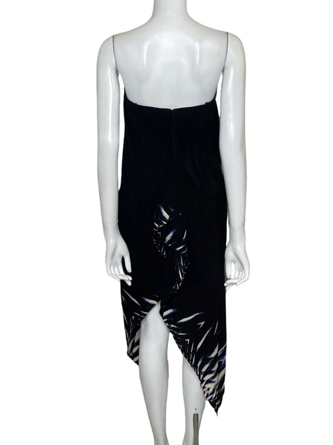 Vestido Bcbg Runway Asimétrico Negro - Talla 4