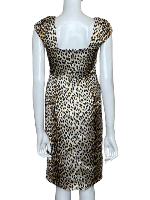Vestido Tadashi Shoji Animal print Blanco - Talla 4