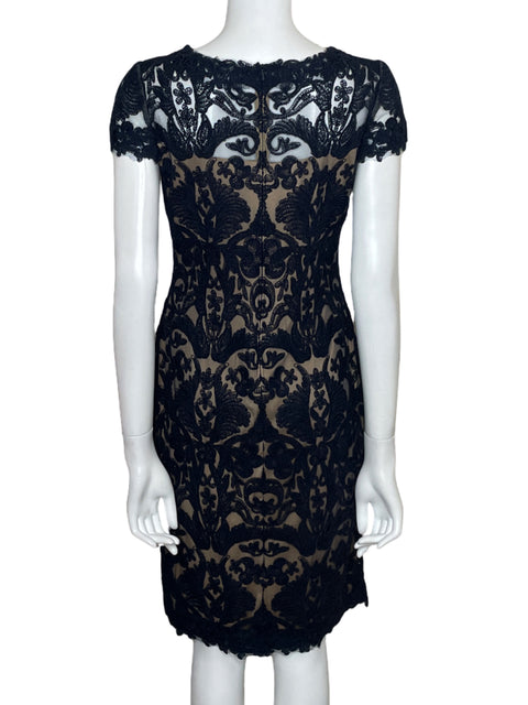 Vestido Tadashi Shoji Bordado Azul - Talla 6