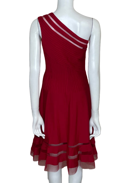 Vestido Tadashi Shoji One shoulder Rojo - Talla M
