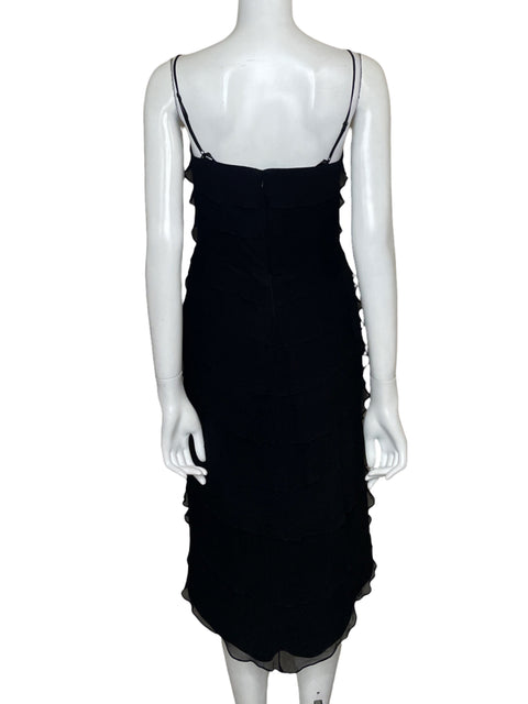 Vestido Tadashi Mini Vuelos Negro - Talla 6