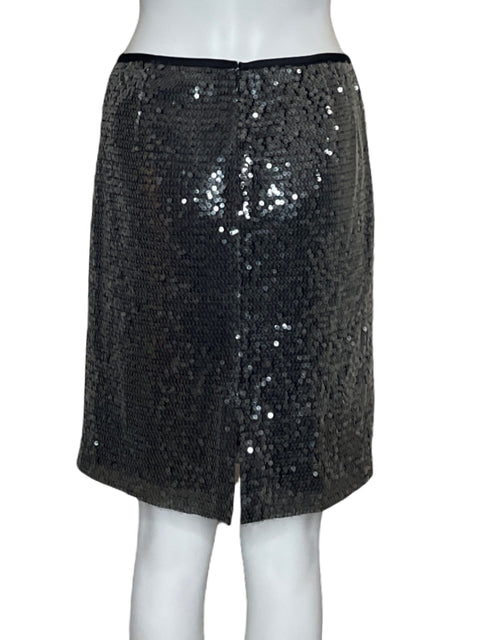 Falda Calvin Klein Lentejuelas Mini Gris - Talla 4