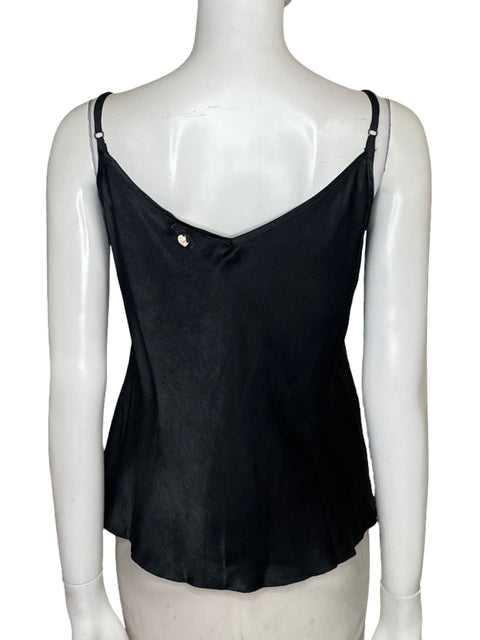 Top Lynne Tirantes Satinado Negro - Talla 38