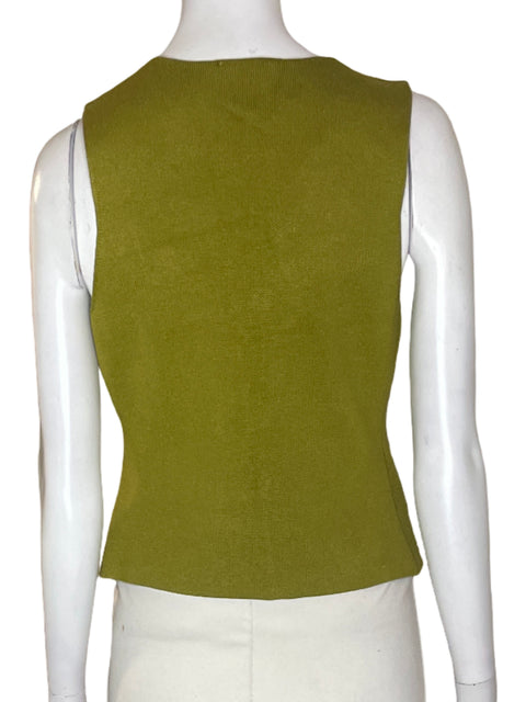 Blusa Iris Sin mangas Botones Verde - Talla S