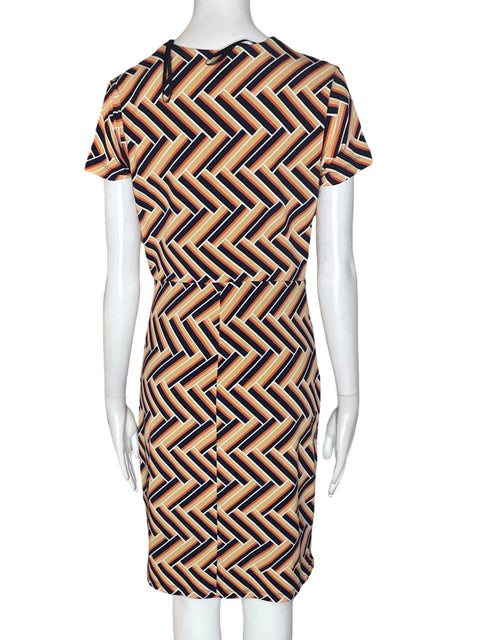 Vestido Kalijati Cruzado Plisado Manga larga Naranja - Talla S