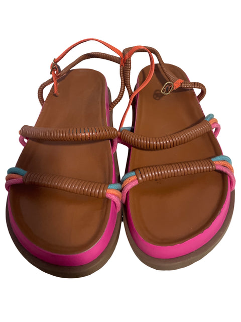 Zapato Arezzo Plataforma Tiras Rosado - Talla 35