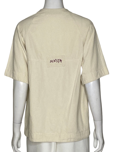 Blusa Sixxta Bordado Beige - Talla S