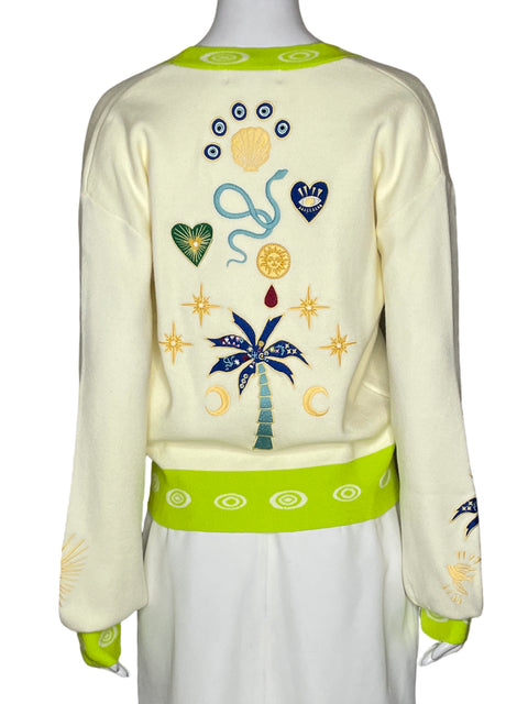Cardigan Never Fully Dressed Bordado Verde - Talla S