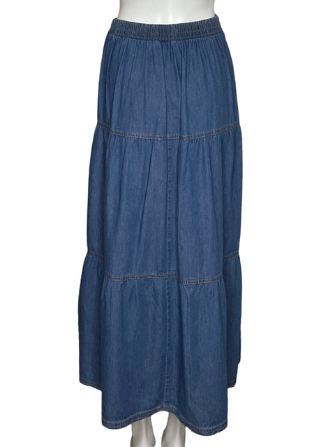 Falda A. Byer Maxi Abertura Azul - Talla S