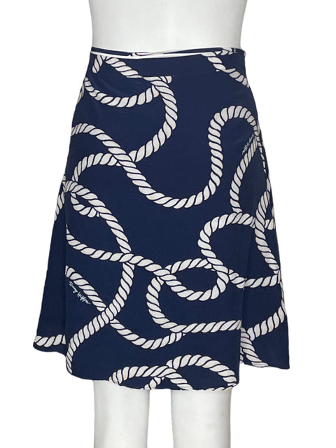 Falda Tommy Hilfiger Estampado Cordon Azul - Talla 8