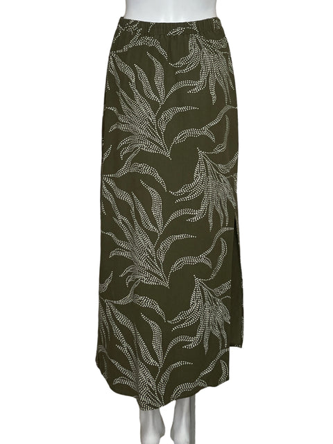 Falda Naf Naf Midi Abertura lateral Verde - Talla 4