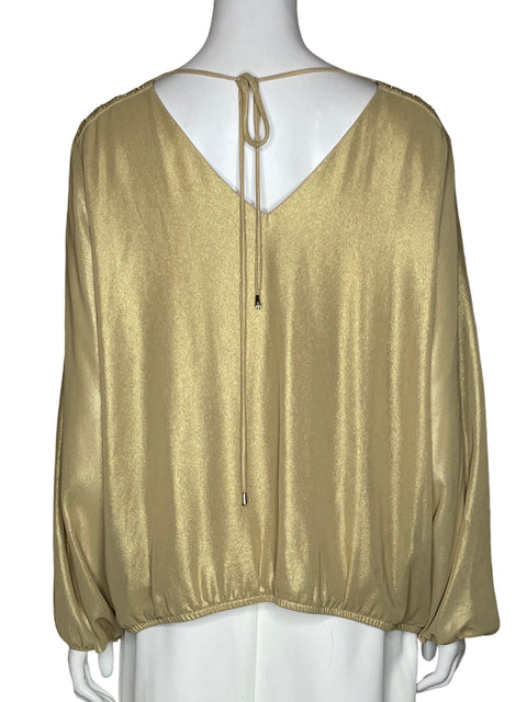 Blusa Thalia Sodi Metalizado Dorado - Talla XL