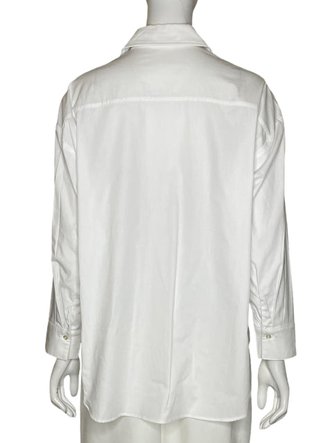 Blusa Galita Tachuelas En Los Bolsillos Blanco - Talla M
