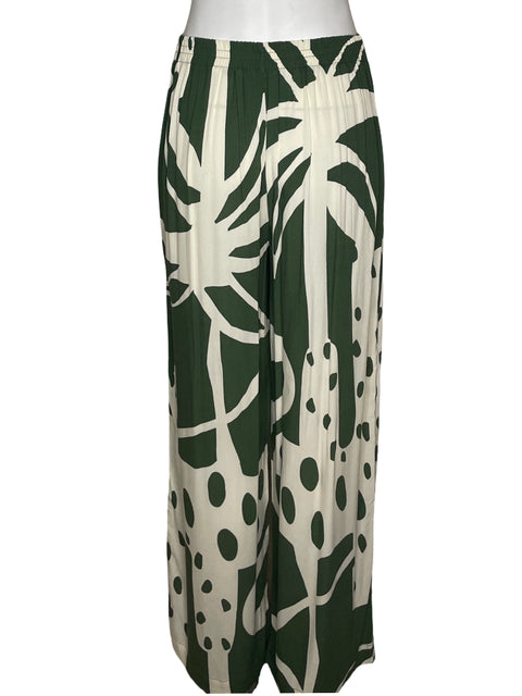 Pantalón Parfois Bota Ancha Estampado Verde - Talla M
