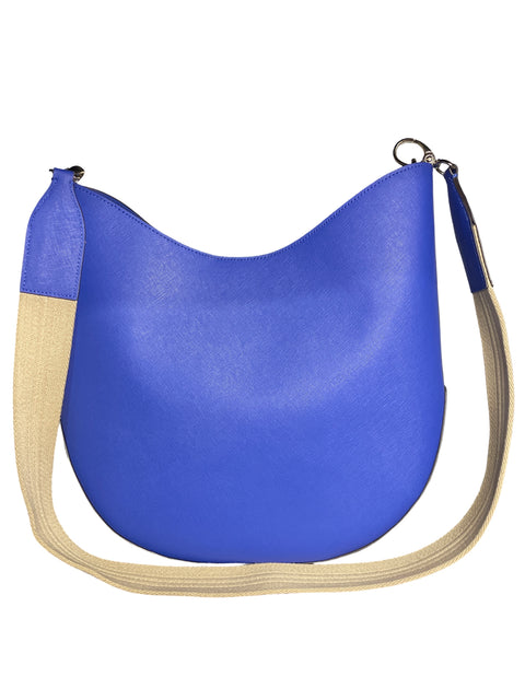 Cartera Henri Bendel West 57th Crossbody Hobo Texturizado Azul - Talla U