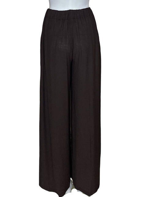 Pantalón Zara Wide-leg Marrón - Talla XS