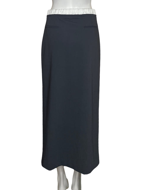 Falda Zara Midi Abertura Gris - Talla M