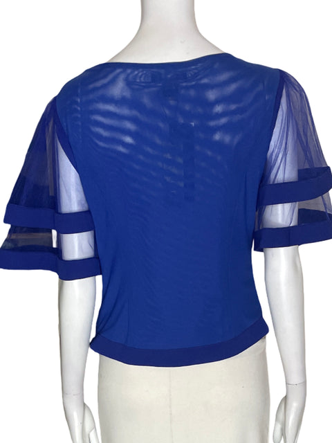 Blusa Gracia Suelto Manga corta Azul - Talla M