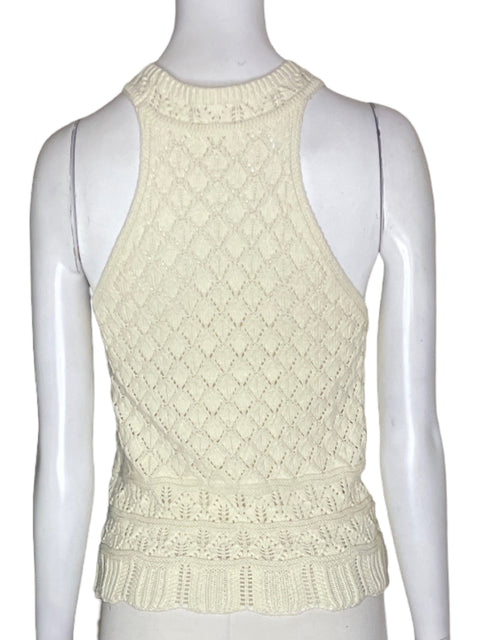 Blusa Naf Naf Tejido Sin mangas Beige - Talla M