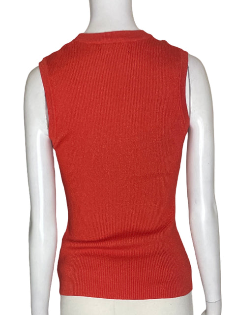 Blusa Ontwelfth Brillo Sin mangas Naranja - Talla M