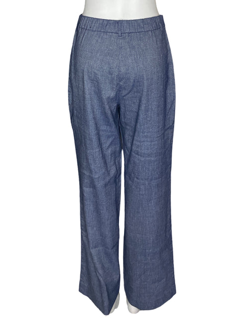 Pantalón Express Recto Wide-leg Azul - Talla S