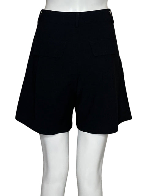 Short Punto Blanco Pinzas Negro - Talla 10