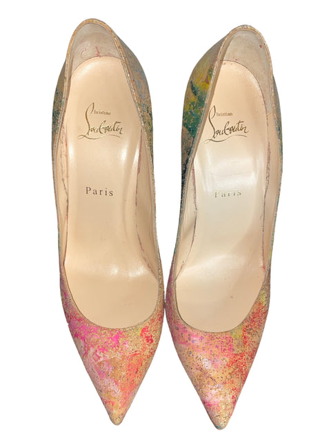 Christian Louboutin Corck Hells Beige-Talla 39.5