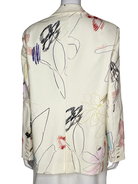 Blazer Desigual Estampado Floral Beige - Talla L