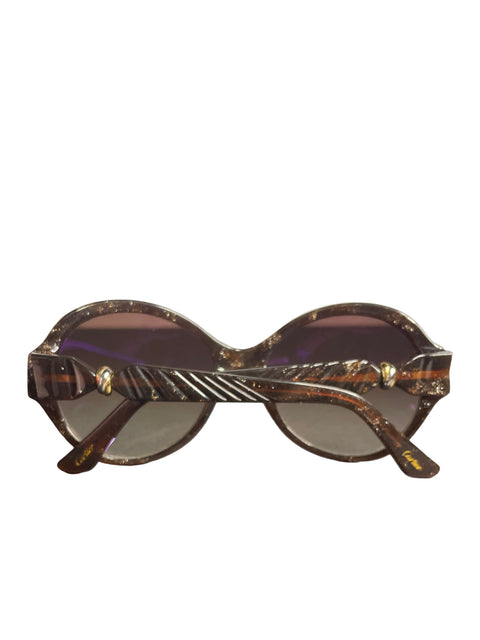 Lente Cartier Trinity Sun Glasses Redondo Marrón - Talla U